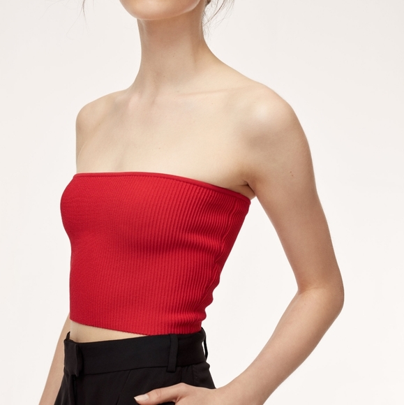 Aritzia | Tops | Aritzia Babaton Sculpt Knit Cropped Tube Top | Poshmark